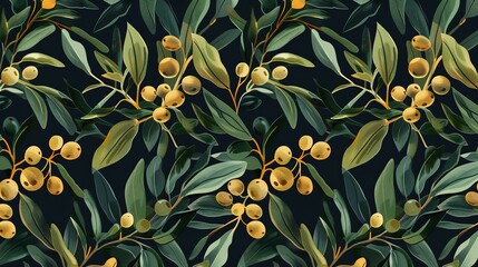 olive seamless pattern wallpaper
