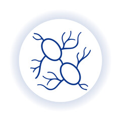 Illustration of lymph nodes in human anatomy used for medical education purposes