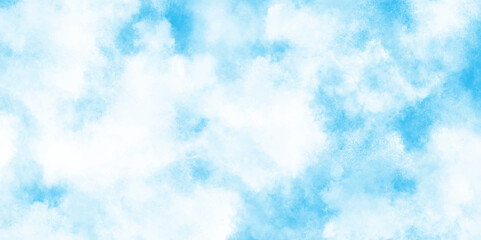Abstract Watercolor shades blurry and defocused Cloudy Blue Sky Background, Light sky blue shades watercolor background, Abstract grunge tint light blue watercolor background.
