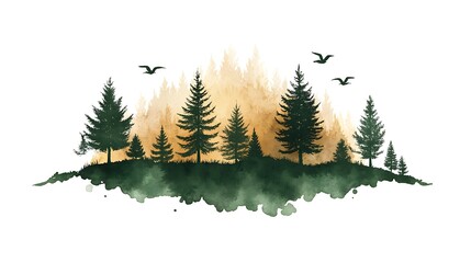 Obraz premium National park fire awareness digital art & environmental impact