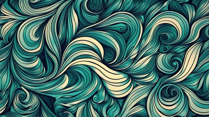 Fototapeta premium teal seamless pattern wallpaper