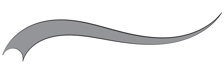 Calligraphic swoosh tail set, underline marker strockes. Sport logo typography elements. Texting letters tail for lettering or baseball club. Vector illustration