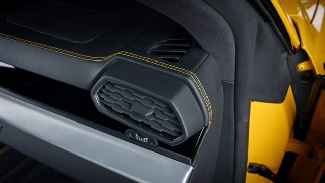 Heater vents on a dash