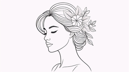 Sketch of a girls face