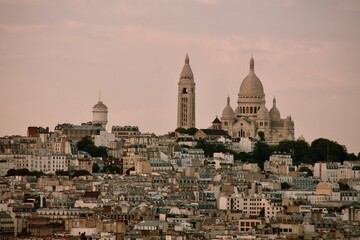 Naklejka premium The Heights of Sacre-Coeur Cathedral (Paris, France) 