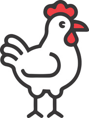 isolated cute chicken icon symbol Vector, cute chicken Silhouette, cute chicken icon set,cute chicken logo, cute chicken Vector illustration, Vector Graphic, EPS 10 , clip art work,