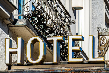 typical hotel sign in austria