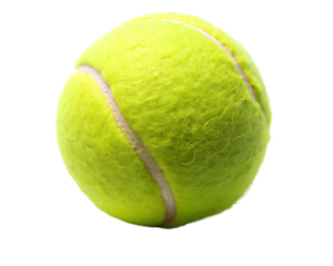 Close up of a tennis ball isolated on white background as transparent. PNG. AI GENERATED