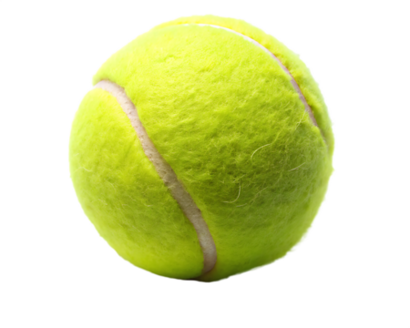 Close up of a tennis ball isolated on white background as transparent. PNG. AI GENERATED