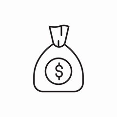 money bag savings wealth icon vector sign

