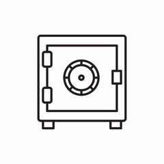 vault safe security protection icon vector sign
