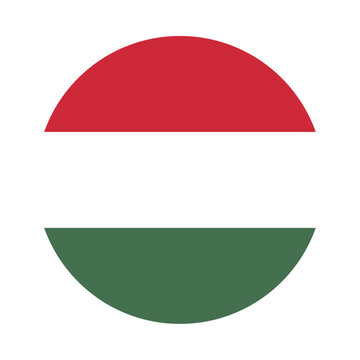Round Hungary flag icon