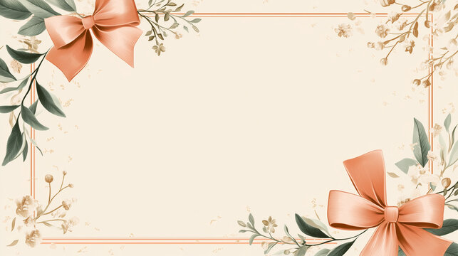 Delicate floral design featuring soft hues and elegant ribbons creates an inviting atmosphere for announcements or invitations. Perfect for any special occasion.