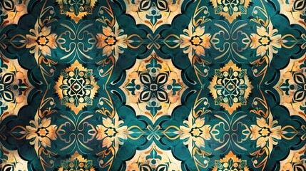 teal seamless pattern wallpaper