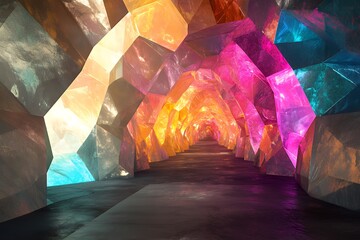 Luminous Crystal Tunnel Awaits Adventurous Exploration