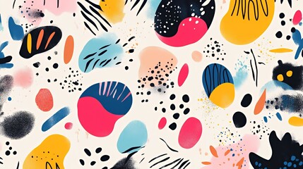 Abstract Colorful Shapes Pattern Design Artwork