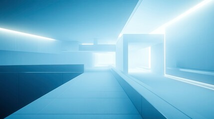 Abstract Modern Architectural Corridor Design