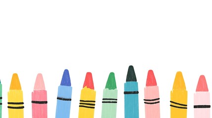 A Colorful Array of Crayons Ready to Spark Creativity and Imagination