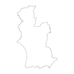 Manawatu-Wanganui blank outline map