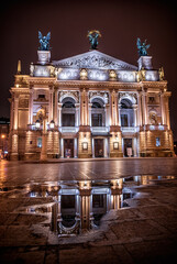 opera house at night, Lviv, ukraine