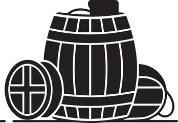 Barrel Fuel Silhouette Illustration