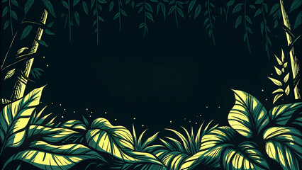 Abstract Seamless Floral Vector Pattern with Green Leaves Illustration for Nature Design and Decoration