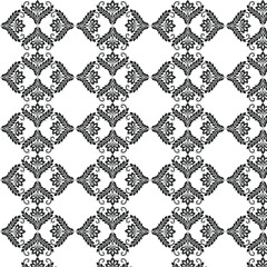 Elegant Monochrome Decorative Flower Pattern Background