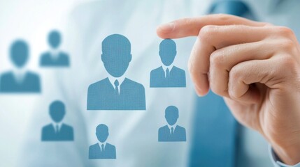 Digital interaction with data visualization in business corporate environment close-up view engagement strategy