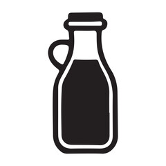 Glass Bottle with Handle Silhouette