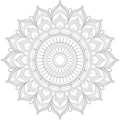mandala design coloring page 