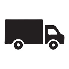 Simple Silhouette of a Delivery Truck