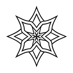 black and white star