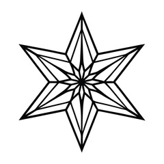 Obraz premium black and white star