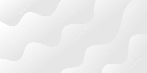 Abstract minimalistic white paper wave curve lines banner background design.
