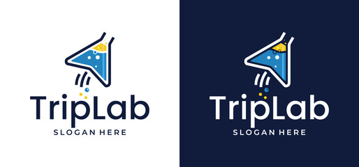Travel Laboratory Logo Icon Design vector illustration.