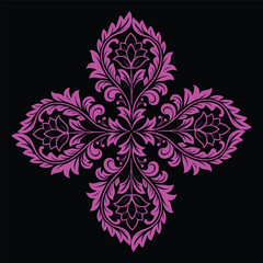 Ornamental flower design ideal for textile and fabric patterns