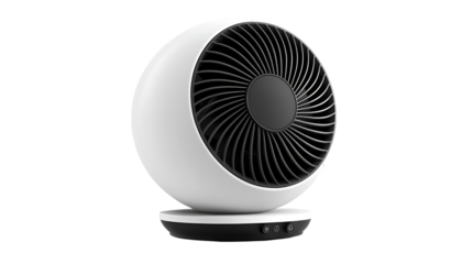 Compact, modern fan designed for efficient air circulation and cooling.