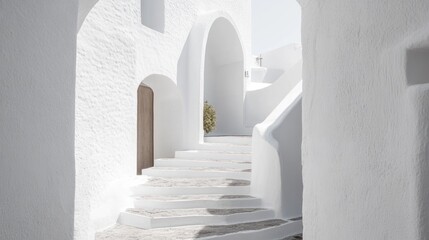 Serene Whitewashed Architecture: A Greek Island Haven