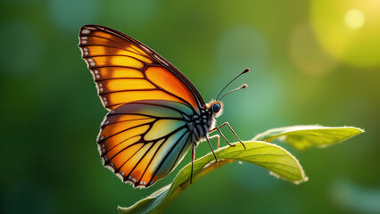 Naklejka premium a butterfly resting on a flower 