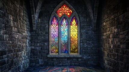 Fototapeta premium realistic gothic castle scene