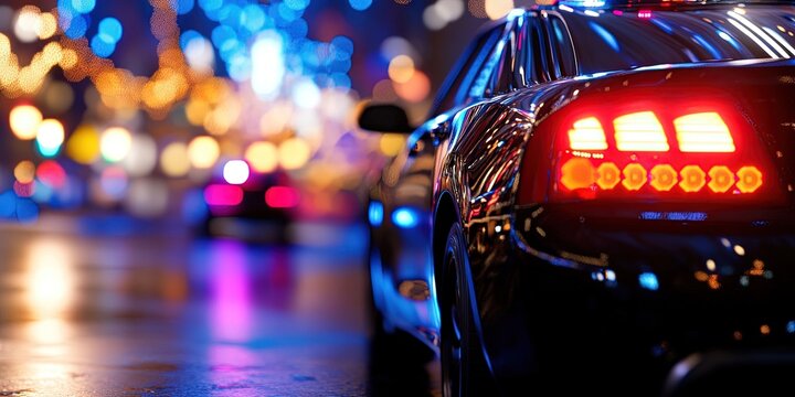 police patrol car for cops to protect and serve in an automotive vehicle 