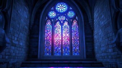 Obraz premium realistic gothic castle scene