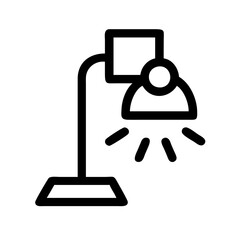 lamp icon vector line 