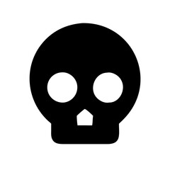 skull vector icon black
