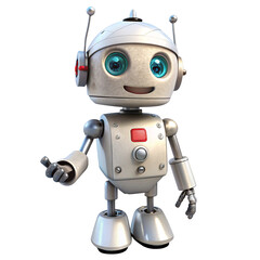 Friendly Robot Offering a Helping Hand - 3D Render