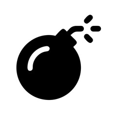 bomb vector icon black 
