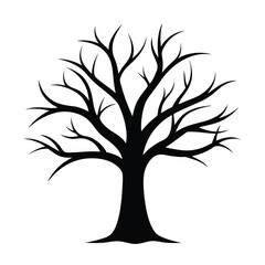 Obraz premium tree silhouette vector