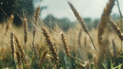 Elegant Field with Detailed Textures and Overcast Lighting