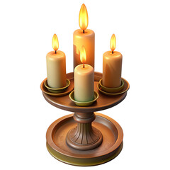 Elegant Four-Candle Candelabra with Warm Glow