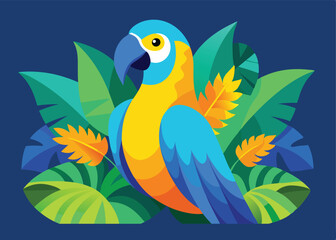 Tia bird flower vector